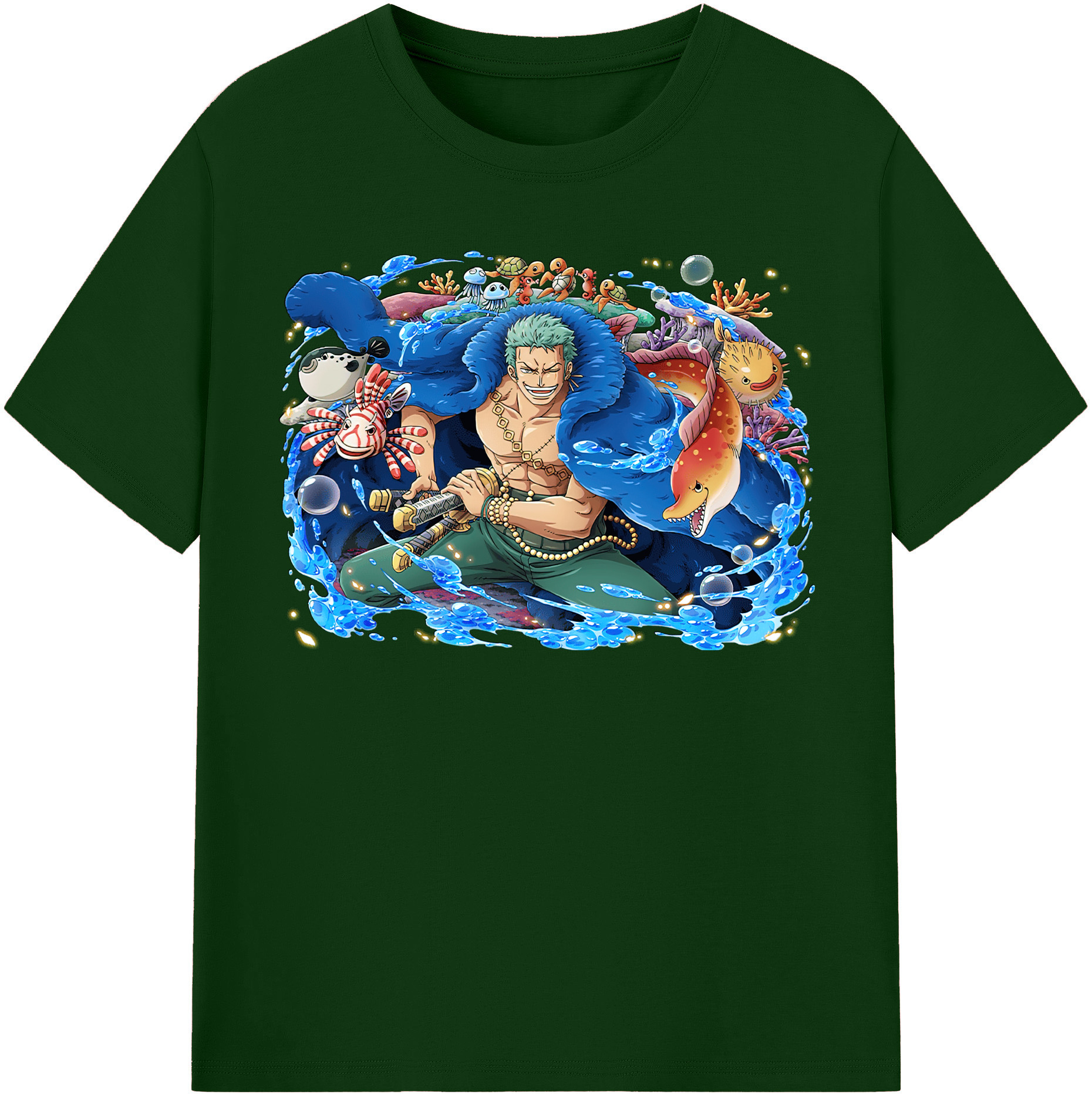 （画像用） ワンピース ロロノア・ゾロ ONE PIECE Roronoa Zoro 綿100％半袖Tシャツ（フロントプリント）
